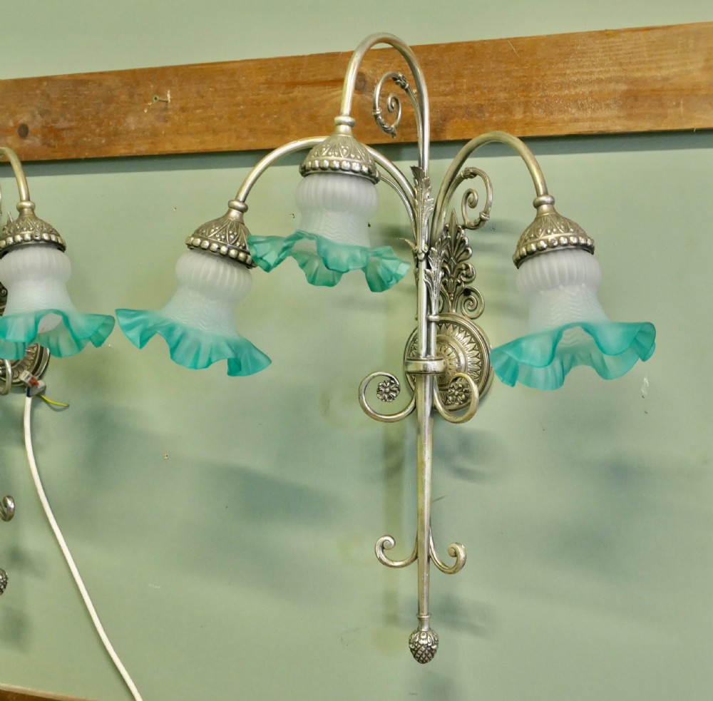 Pair of Large French Arts and Crafts Wall Lights View VI