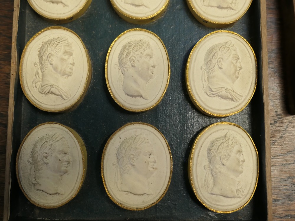 A Set of 12 Intaglios, Grand Tour Roman Emperors View VI