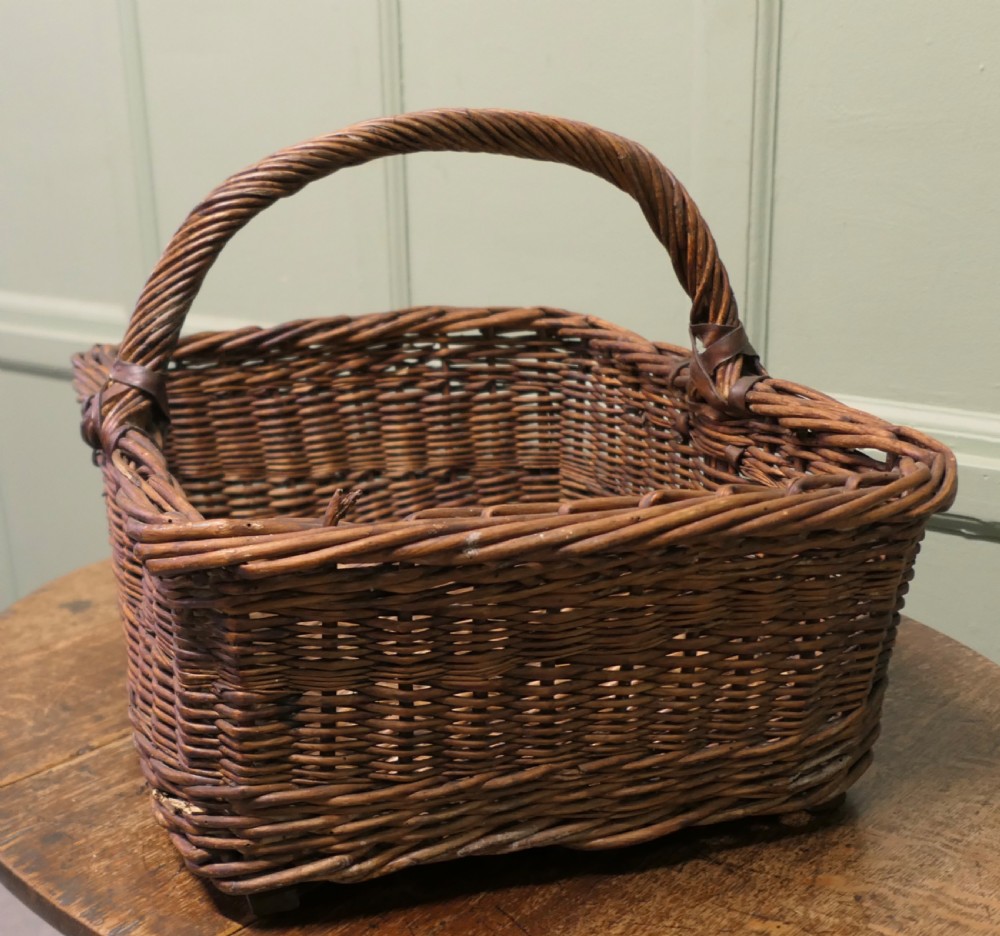 Costermonger’s Antique Wicker Flower and Fruit Basket View IV