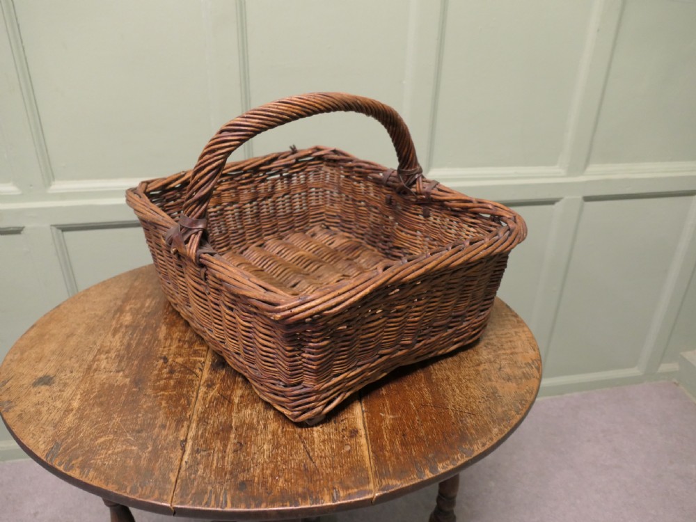 Costermonger’s Antique Wicker Flower and Fruit Basket View V