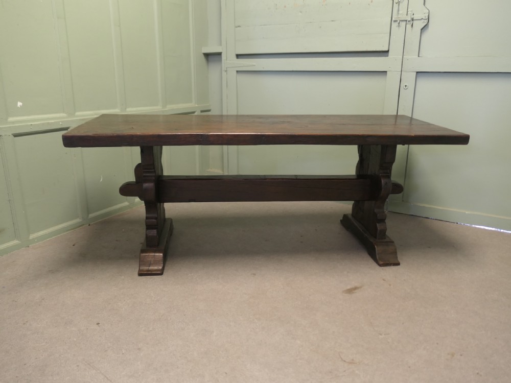 Heavy French Country Oak Refectory Table