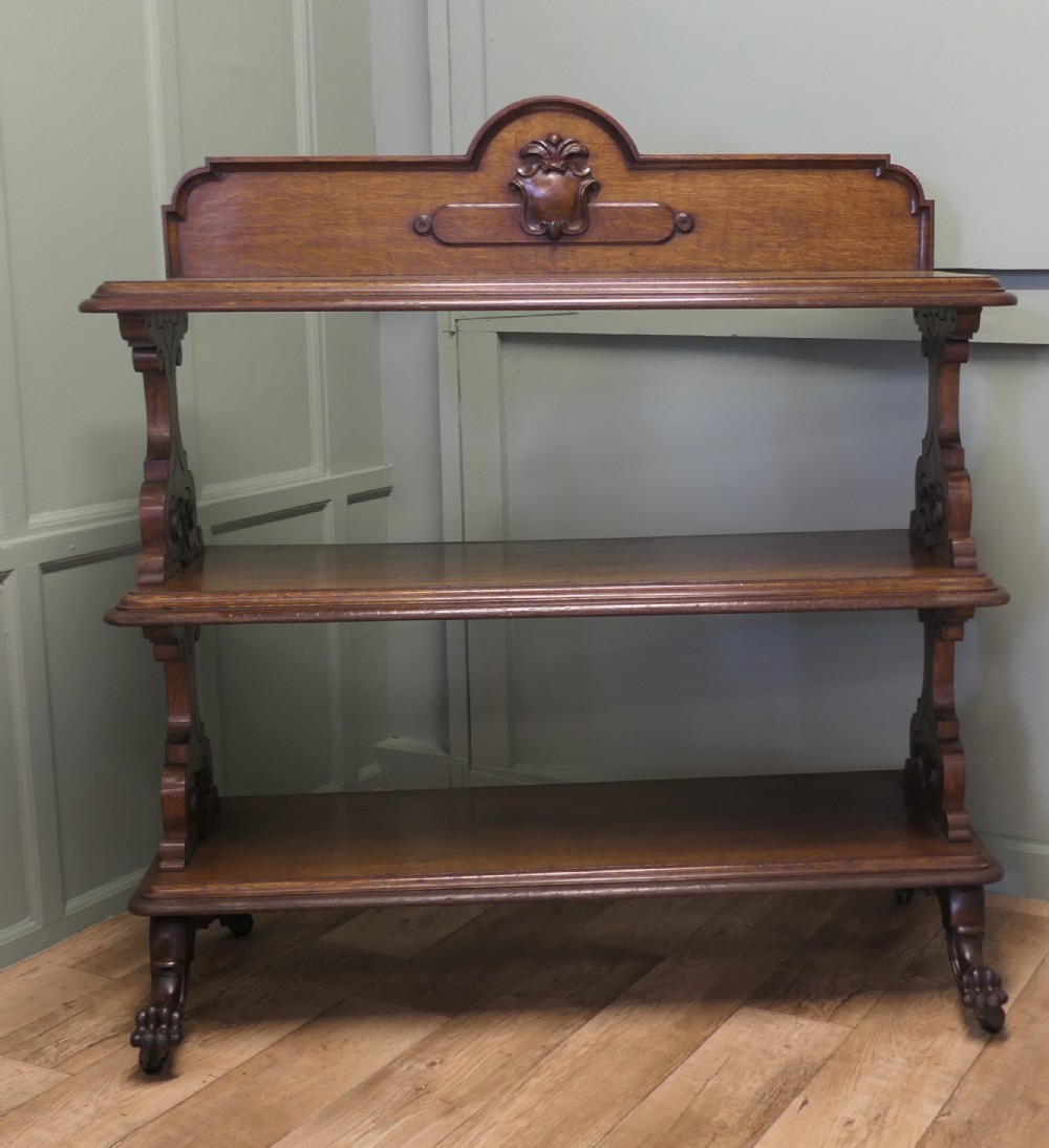A Large Late Victorian Carved Oak buffet. 