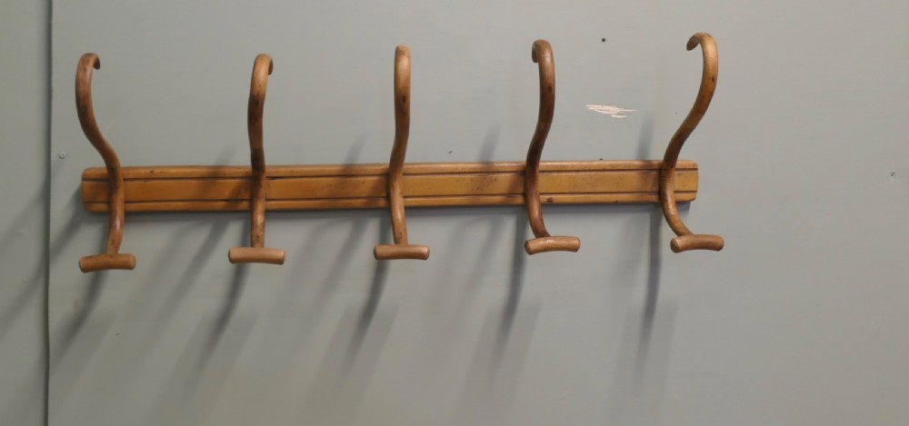 Row of 5 Large Bentwood Hat and Coat Hooks View IV