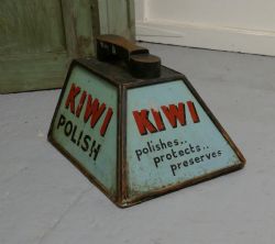 KIWI BOOT POLISH ADVERTISING SHOE SHINE BOX WITH SHOE REST