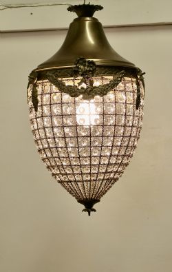 LARGE FRENCH ROCOCO STYLE TEARDROP CHANDELIER