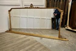 A SUPERB LONG FRENCH GILT OVERMANTEL