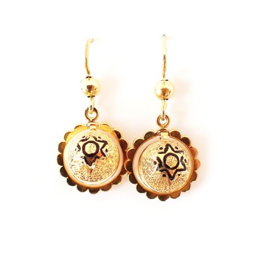 Victorian 15ct Star Ball Earrings
