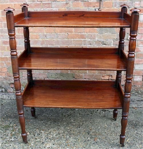 William 1v Mahogany 3 Tier Dumb Waiter. 

