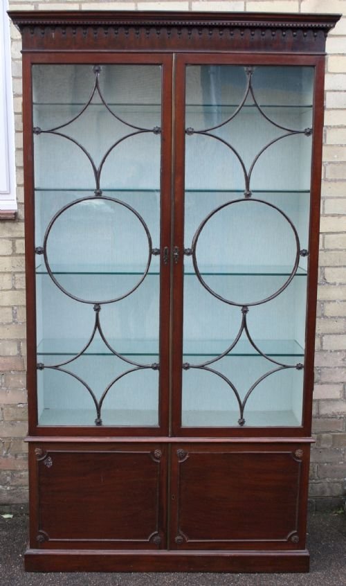 Mid 19c Mahogany 'George 111 Style'
cupboard Base Display Cabinet.
