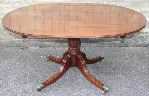 Regency Mahogany Oval Tilt Top Breakfast Table.