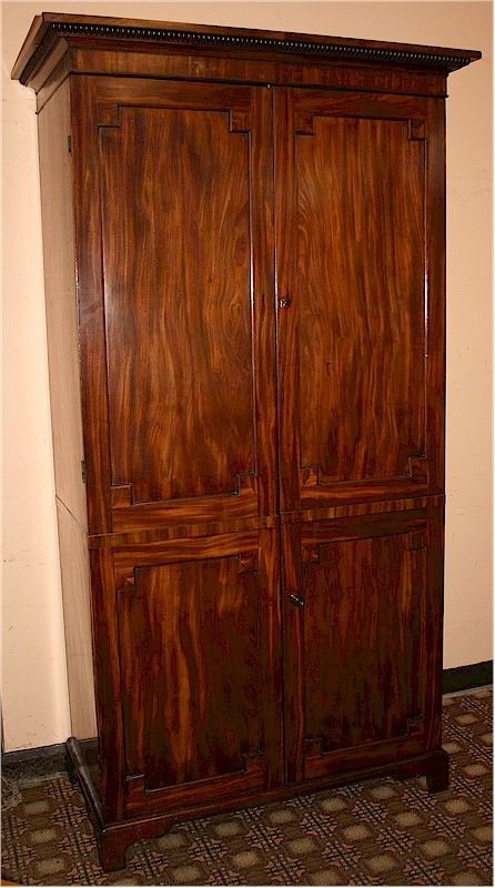 George 111 Mahogany 2 Door Wardrobe.