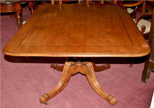 George 1v Mahogany Tilt Top Oblong Breakfast Table.
