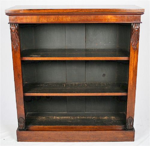 Early Victorian Rosewood Open Bookcase.