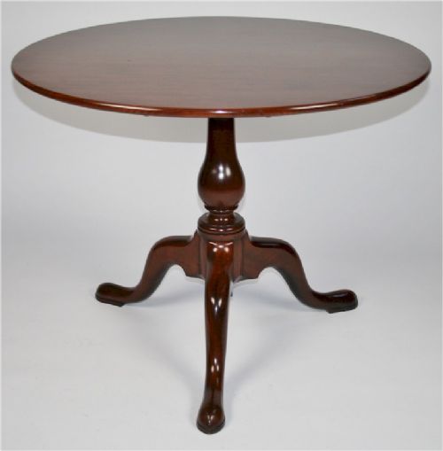 George 111 Mahogany Circular Tilt Top Tripod Table.