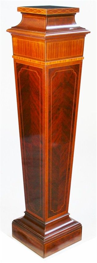 Edwardian Inlaid Mahogany Tapered Jardinere Stand.