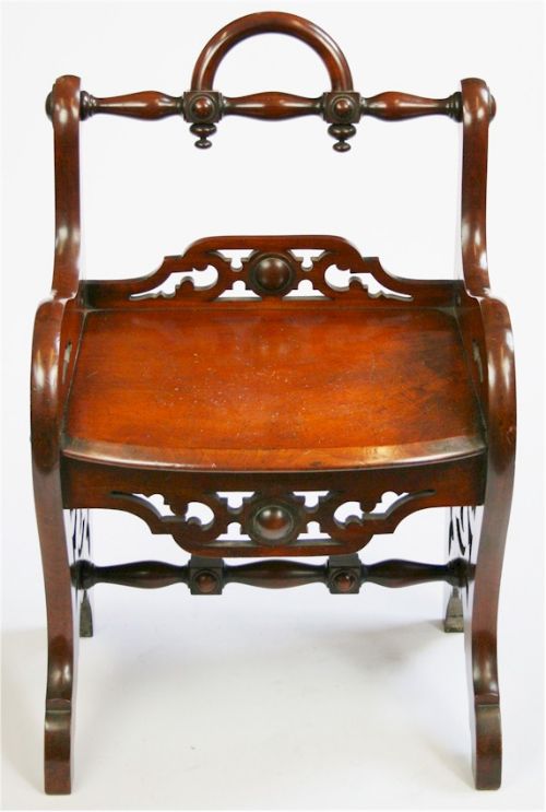 Victorian Mahogany Hall Armchair.