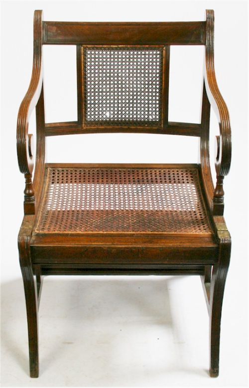 Regency Mahogany Metamorphic Armchair Library Steps.