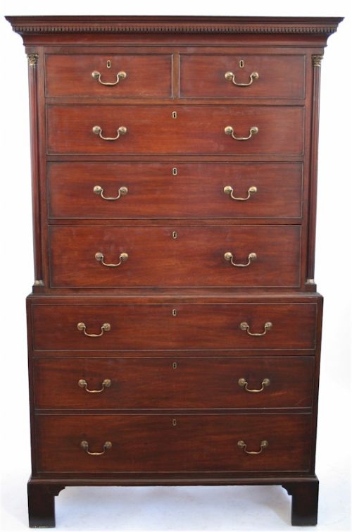 George 111 Mahogany Tallboy.