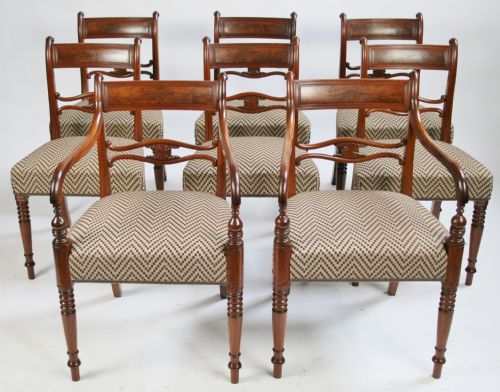 George 111 Mahogany Set of 6 & 2 Dining Chairs.