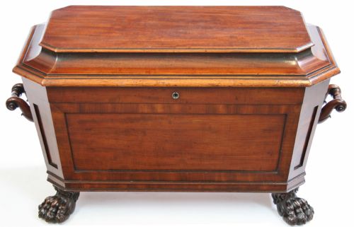 George 1v Mahogany Sarcophagus Wine Cooler by Wilkinson.