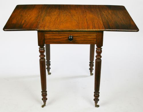 WILLIAM 1V SIMULATED ROSEWOOD SMALL PEMBROKE TABLE - ADDITIONAL PHOTO 2