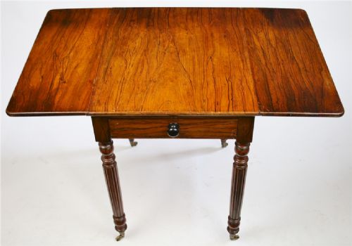 WILLIAM 1V SIMULATED ROSEWOOD SMALL PEMBROKE TABLE - ADDITIONAL PHOTO 3