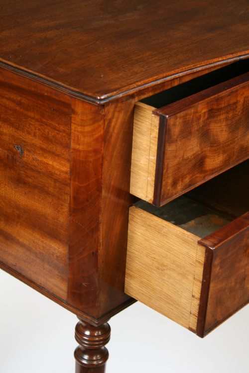 GEORGE 1V MAHOGANY 4 DRAWER KNEEHOLE SIDE TABLE - ADDITIONAL PHOTO 5
