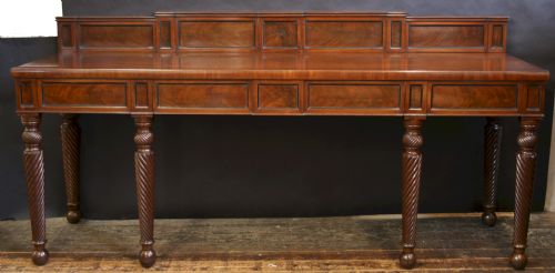 George 1v Mahogany 3 Drawer Large 6 Leg Serving Table.