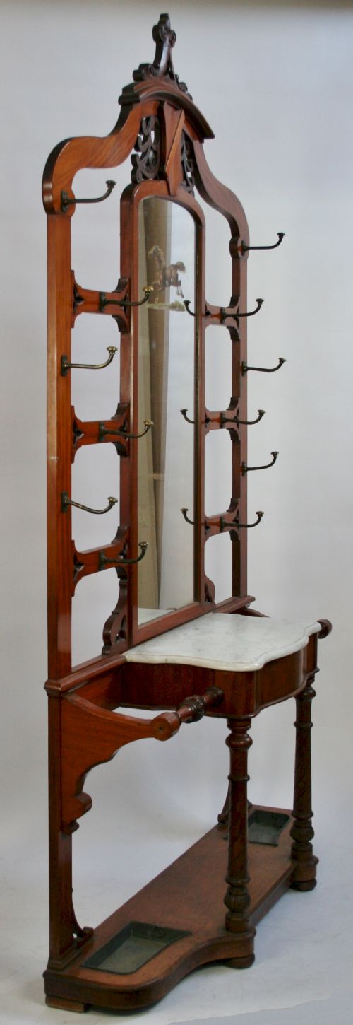 fig 1. Victorian Mahogany Large Hallstand.