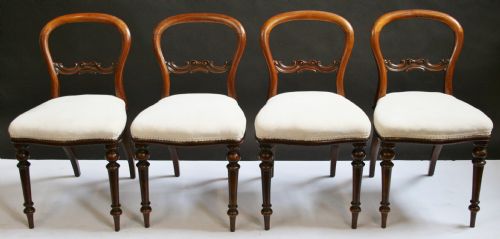 Victorian Mahogany Set of 4 Single Campaign Chairs by Ross & Co. Dublin.