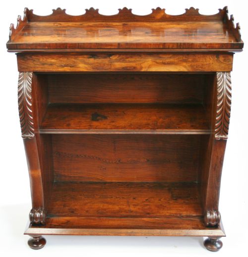 Regency Rosewood Small Open Bookcase.