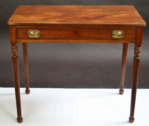 Regency Mahogany Single Drawer Side Table.