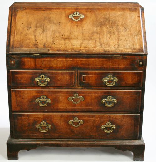 George 11 Figured Walnut 3' Bureau.