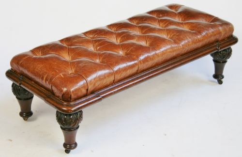 William 1v Mahogany Framed Foot Stool.