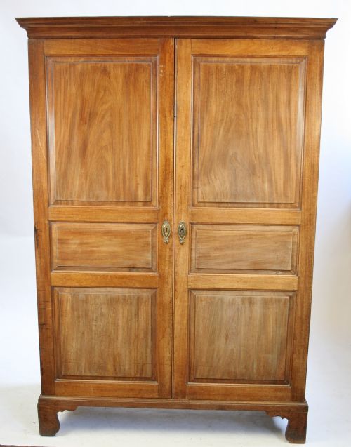 George 111 Mahogany 'Channel Is.' 2 Door Wardrobe.