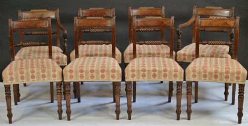 George 111 Mahogany Set of 6 & 2 Dining Chairs.