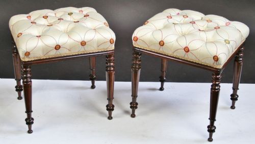William 1v Pair of Rosewood Stools.