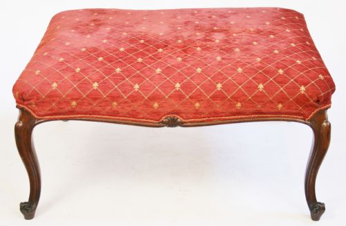 Victorian Rosewood Stool on Cabriole Legs.