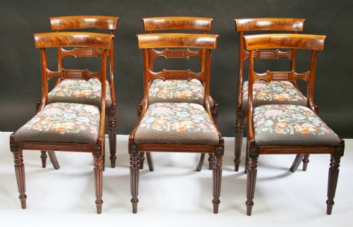 George 1v Mahogany Set of 6 Dining Chairs