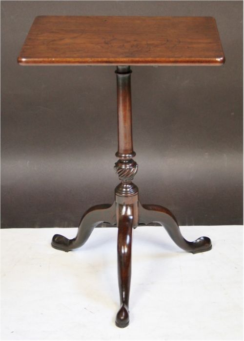 George 111 Mahogany Oblong Tilt Top Tripod Table