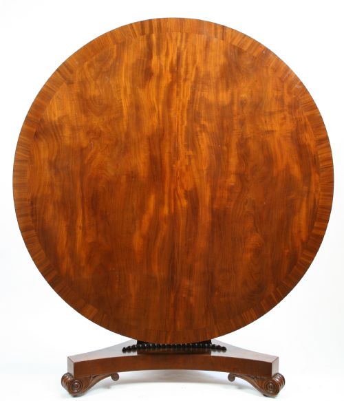 William IV Mahogany Round Tilt Top Centre Table