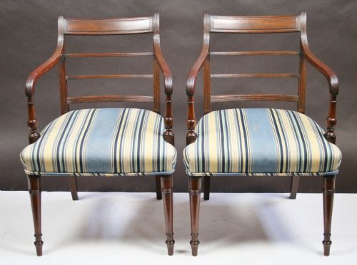 Regency Good Quality Mahogany Pair of Armchairs
