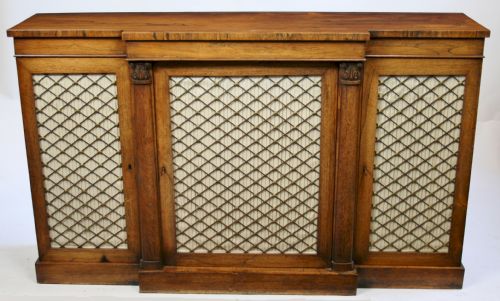 Regency Rosewood 3 Door Breakfront Side Cabinet