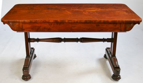 Good Quality William IV Mahogany 2 Drawer End Support Centre Table