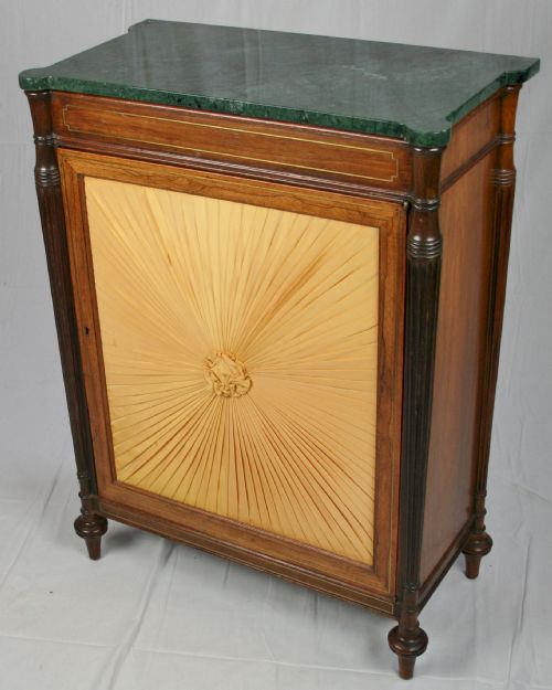 Regency Rosewood 1 Door Side Cabinet with Marble Top