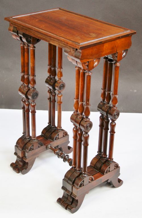 William IV Rosewood Nest of 3 Tables