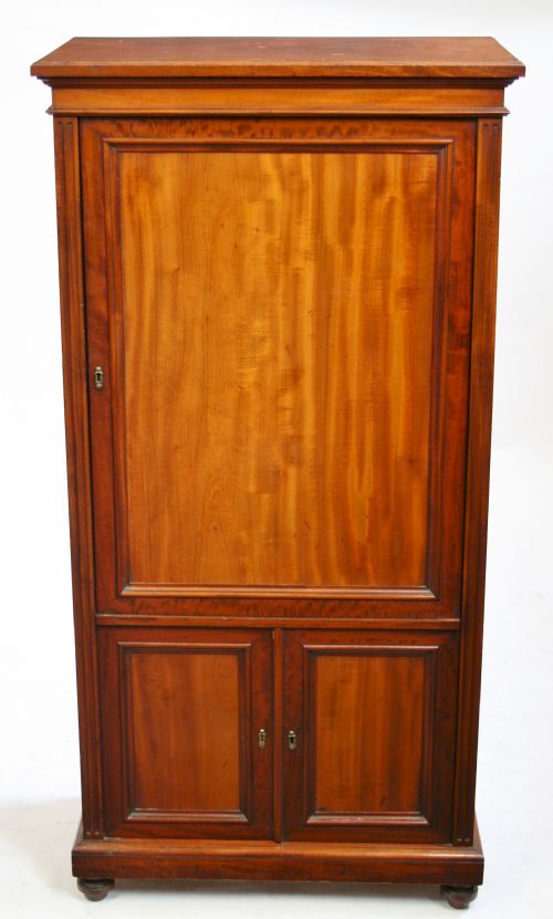 Victorian Mahogany Pedestal 3 Door Cupboard by C.mellier & Co.