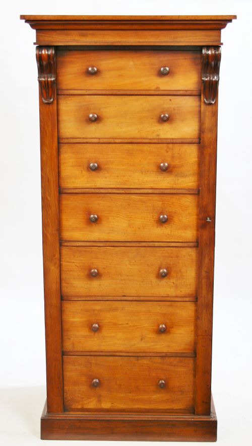 Victorian Large Mahogany 7 Drawer Wellington Chest