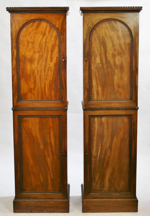 George 1v Mahogany Pair of 2 Door Pedestal Cupboards