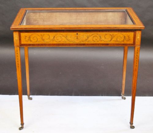 Fine Quality Edwardian Inlaid Satinwood Bijouterie Table